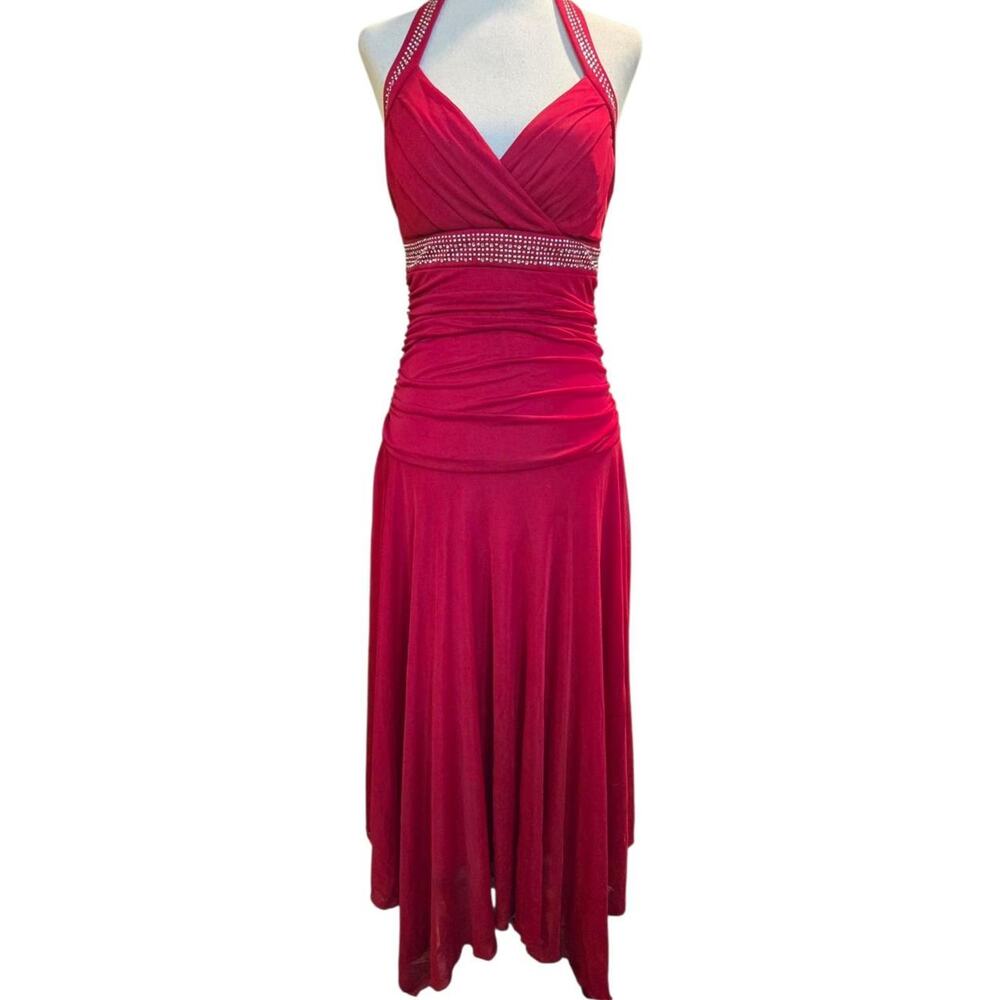 Cherry red y2k glam halter